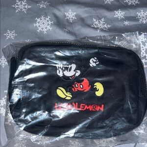 lululemon athletica Black Belt Bag with Mickey Mouse Design
